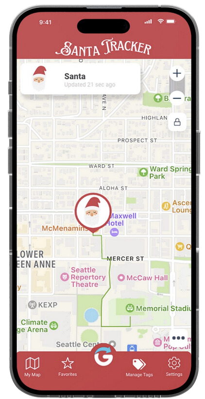 Glympse Premium Tags - Santa Tracker